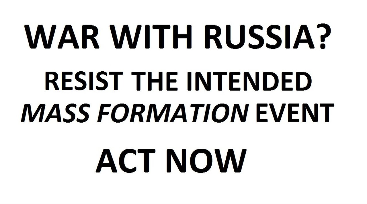 Five Minute Warning - about War with Russia