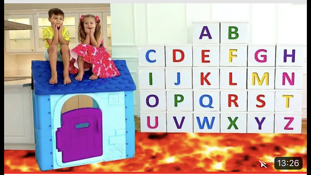 Roma and Diana learn the alphabet / ABC song