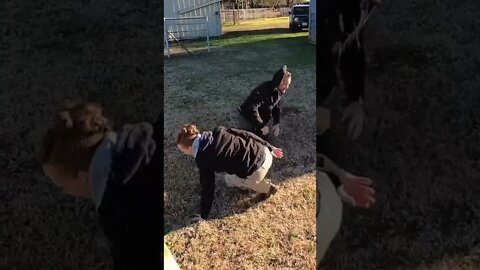 GUY VS GIRL Backyard Wrestling! 🤼‍♂️ #shorts