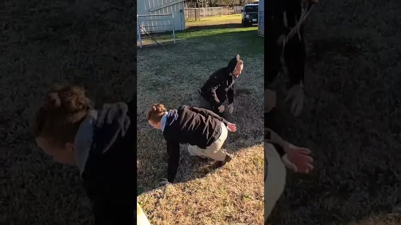 GUY VS GIRL Backyard Wrestling! 🤼‍♂️ #shorts