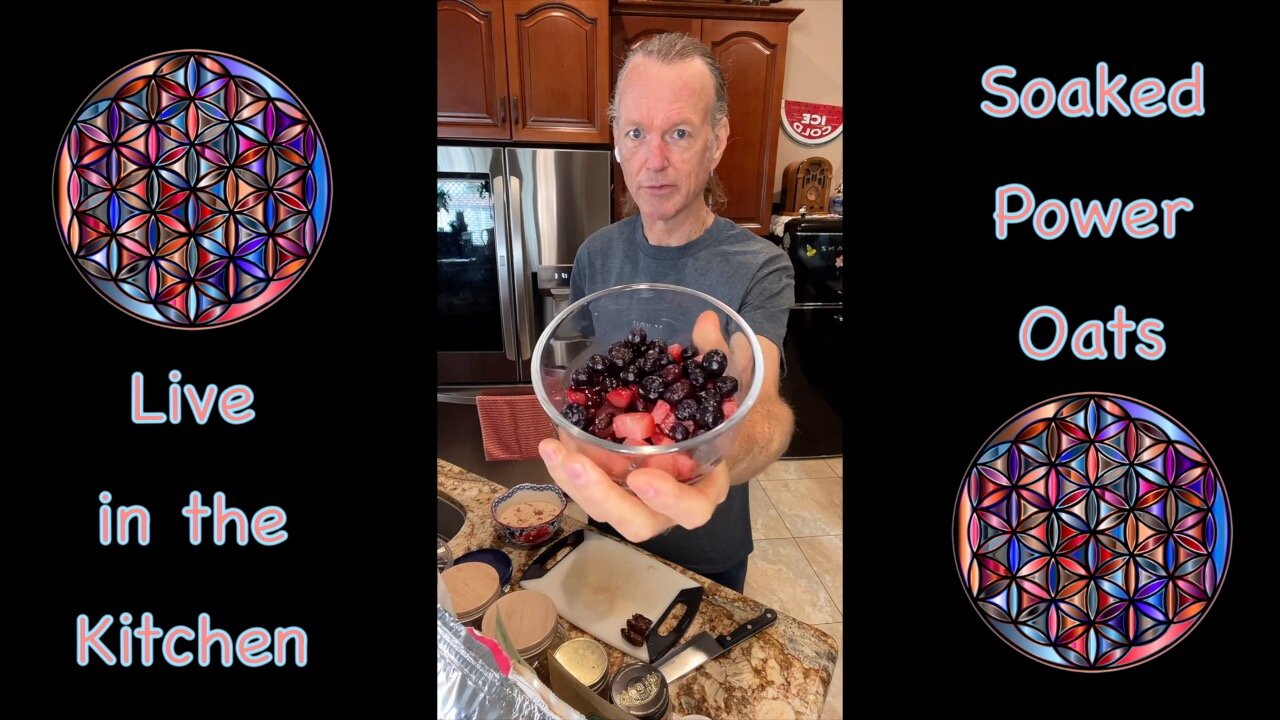 Live in the Kitchen Making My Soaked Power Oats Recipe | Super Healthy Blend of Fruit, Nuts & Herbs