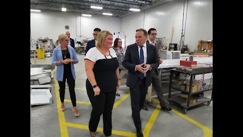 François Legault en mode électoral à St-Côme-Linière