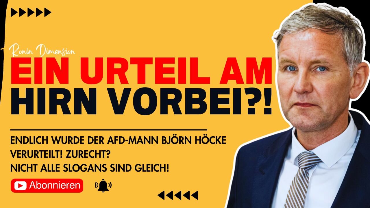 Björn Höcke endlich verurteilt und vorbestraft! 🧨