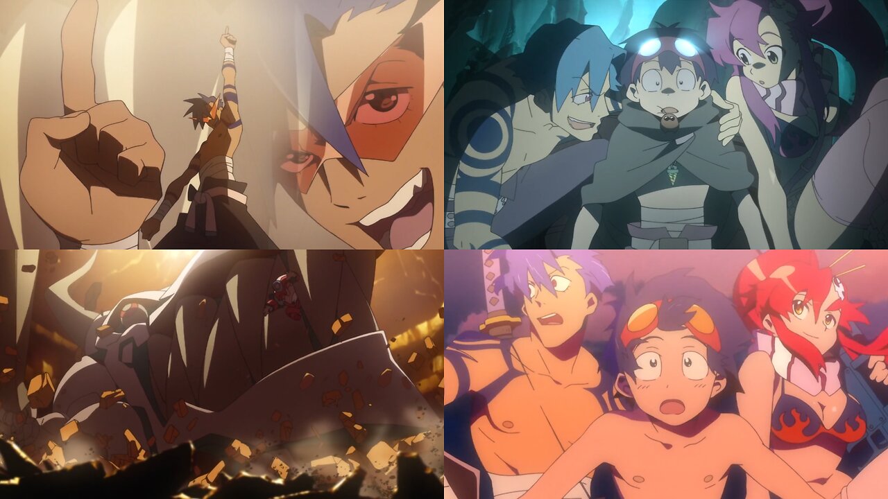 Gurren Lagann - first mecha fight