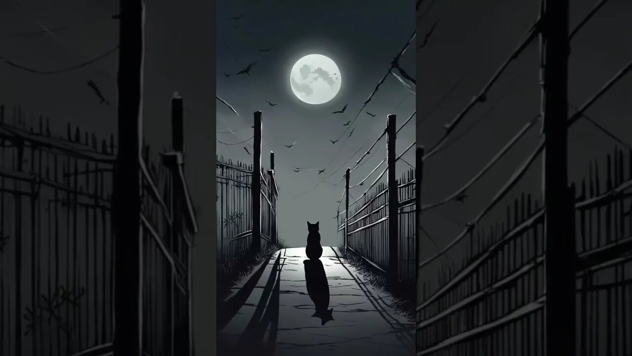 The Black Cat's Midnight Path #halloween #trending #spookystories