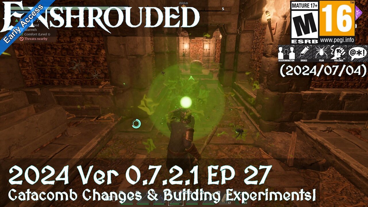 Enshrouded V0.7.2.1 (2024 Episode 27) Catacomb Changes & Building Experiments!