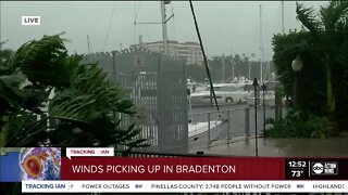 Adam Walser in Manatee County | Winds are picking up in Bradenton. Reporter Adam Walser updates on the conditions of the area.