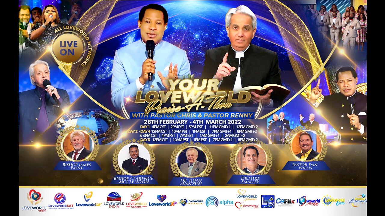 Your Loveworld Praise-a-Thon with Pastor Chris and Pastor Benny | February 28 to March 4th, 2022