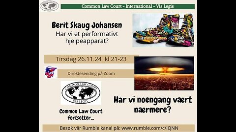 26.11.24 : Berit Skaug Johansen : Har vi et performativt hjelpeapparat?