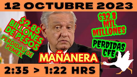 💩🐣👶 AMLITO | Mañanera *Jueves 12 de Octubre 2023* | El gansito veloz 2:35 a 1:22.