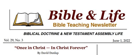 Once in Christ - In Christ Forever on Down to Earth But Heavenly Minded Podcast.