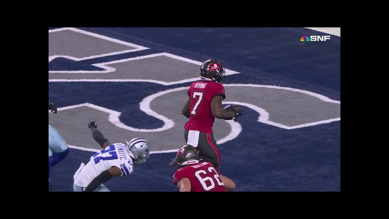 Cooper Rush's 34-yard deep ball hits a leaping Lamb in Bucs' territory