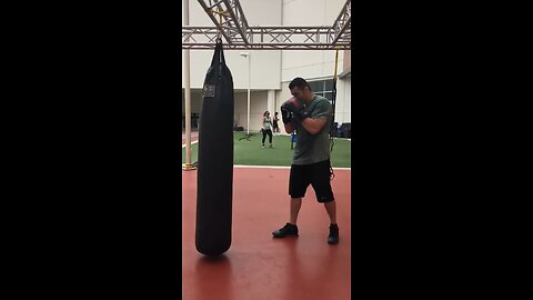 Some heavy bag fun