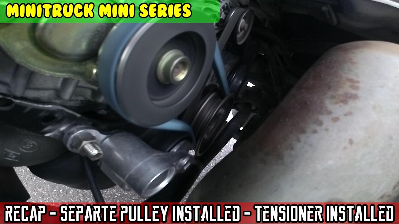 Mini-Truck (SE06 E09) AMR300 Supercharger crank pulley and tensioner install. Road tests.