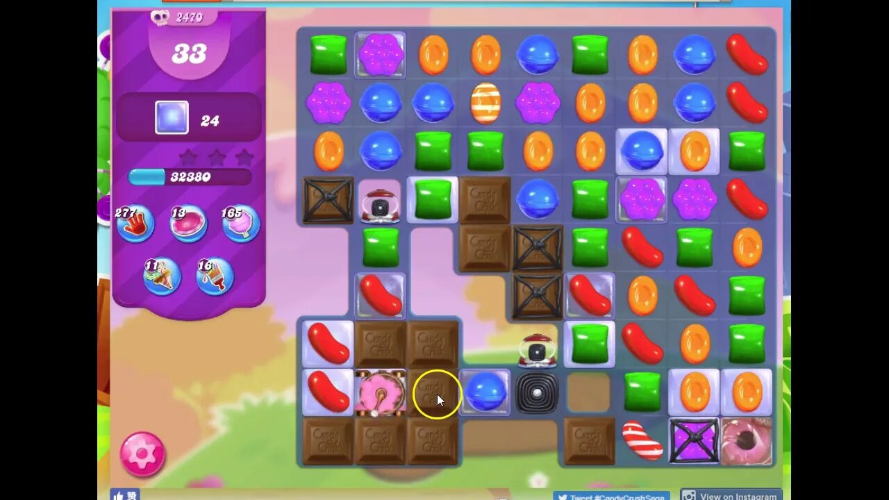 Candy Crush Level 2470 Audio Talkthrough, 3 Stars 0 Boosters