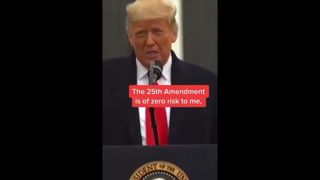 Future proves past! Will the clone clown be removed by the 25th amendment or by a medical “illness”?