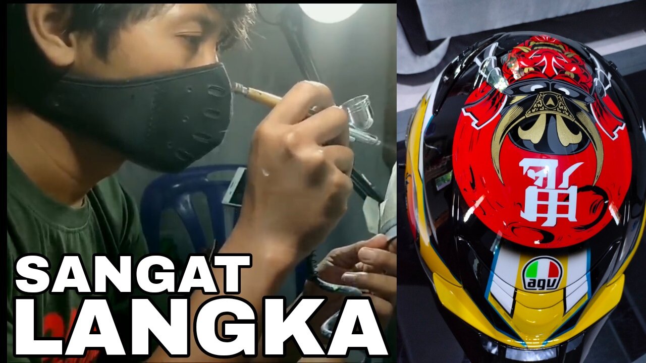 Proses Design dan Repaint Helm Motif Langka