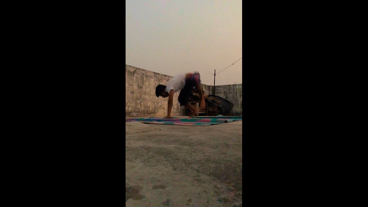 Practising Back Flip