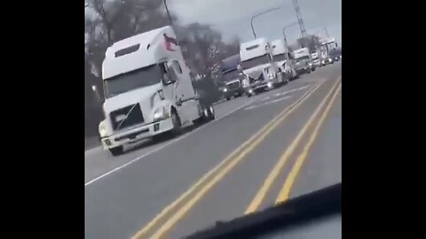 PRO-PALESTINIAN SYMPATHIZERS🚚🇵🇸🚛 PROTEST WITH TRUCKS IN AMERICA🛻🇵🇸🚛💫