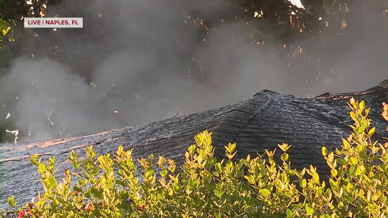 Early-morning house fire in Naples