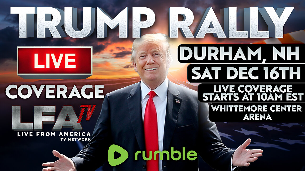 TRUMP SPEAKING LIVE IN DURHAM NH