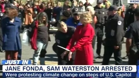 Jane Fonda Arrested On The Steps Of The U.S. Capitol