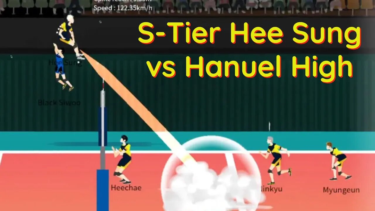The Spike Volleyball - S-Tier MB Hee Sung Kim vs Hanuel High Demonstration