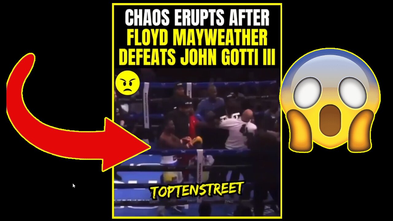 CHAOS BREAKS OUT AT Floyd Mayweather vs John Gotti III Fight