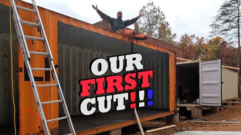 Cutting the Garage for Our Container Home-Part I