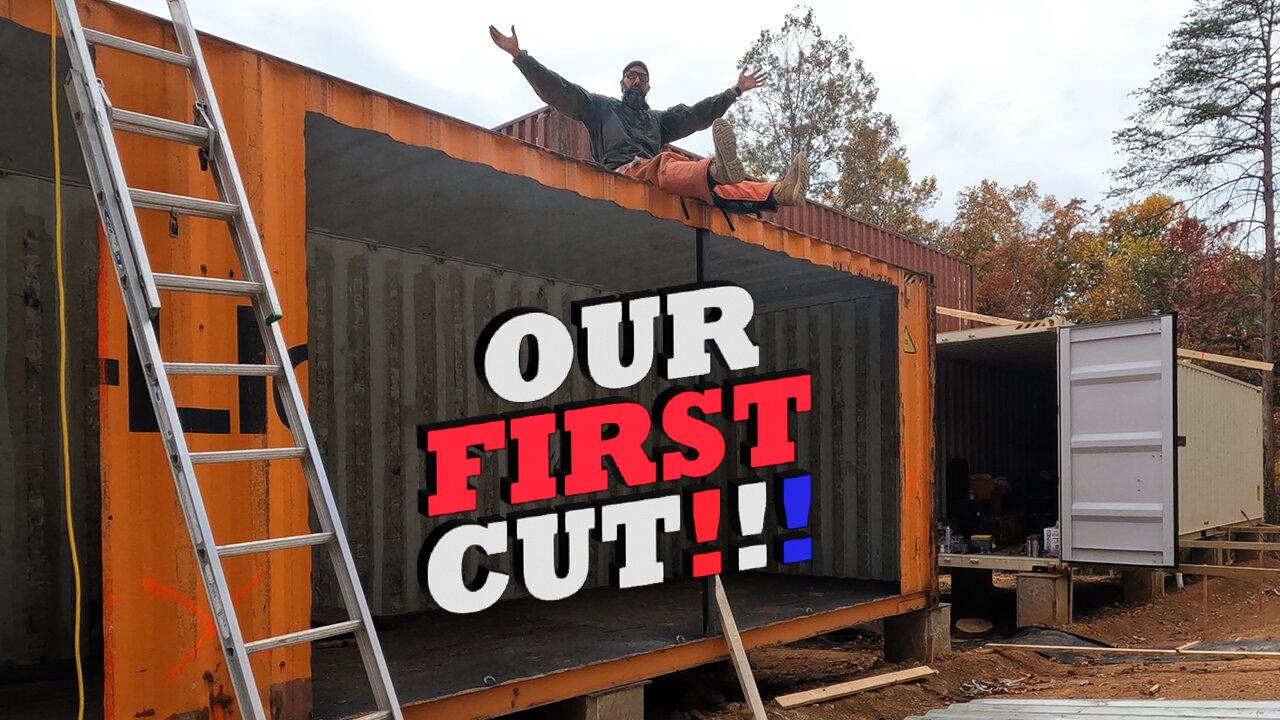 Cutting the Garage for Our Container Home-Part I