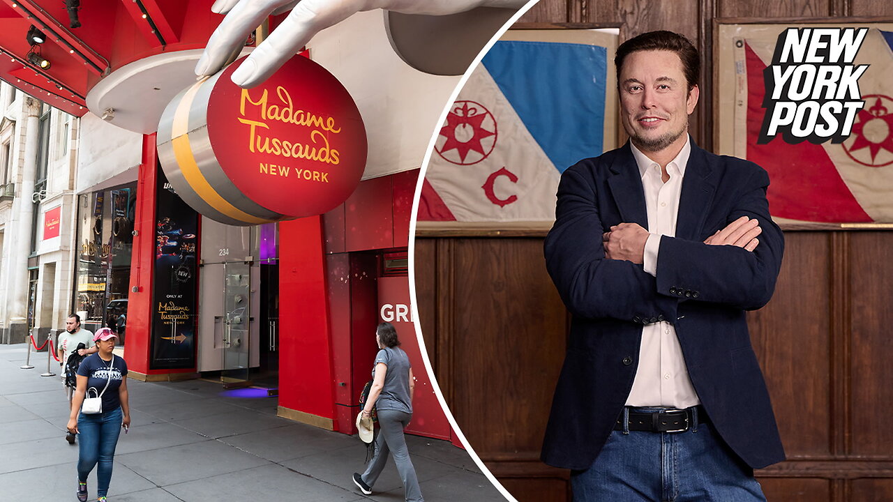 See how Elon Musk's wax figure compares to the real thing