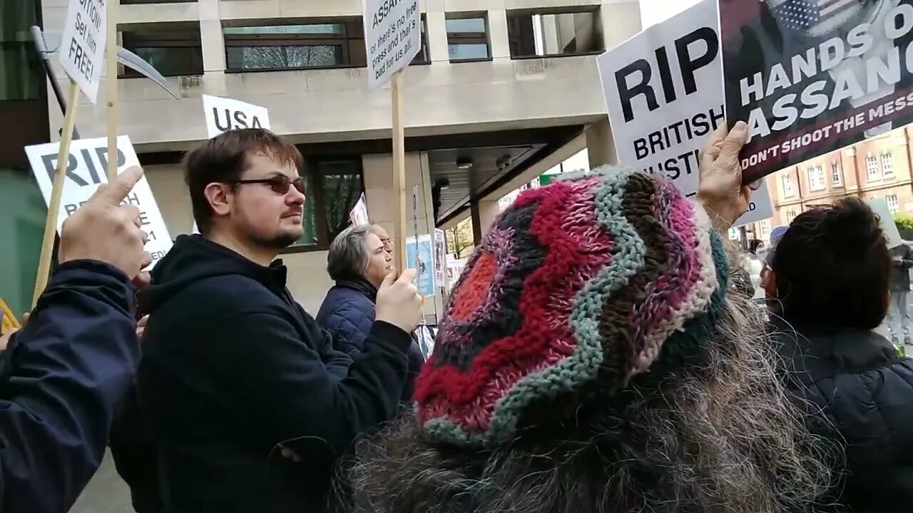 Deepa Driver - Assange protest