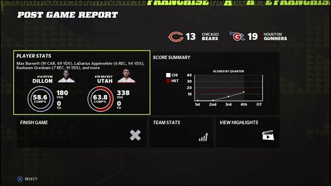 TDFL Football [Season 7/Week 6]: Chicago (1-4) @ Houston (3-2)