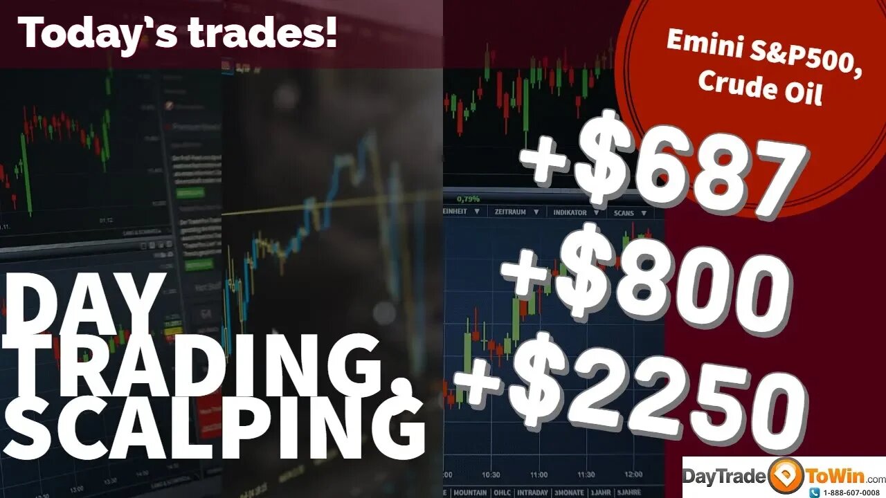 Day trading and Scalping Emini S&P500 and Crude Oil for profits