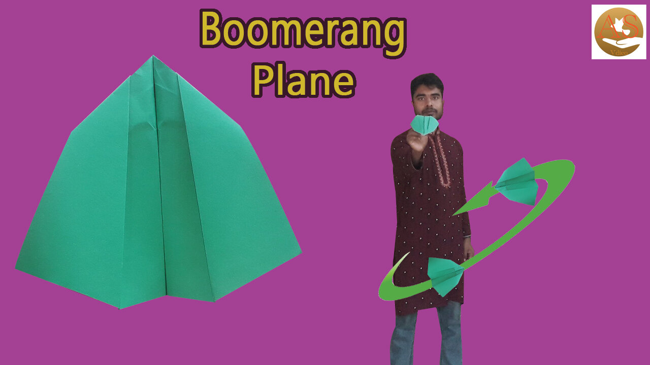 How to Make Boomerang Plane Ver 44 origami boomerang plane