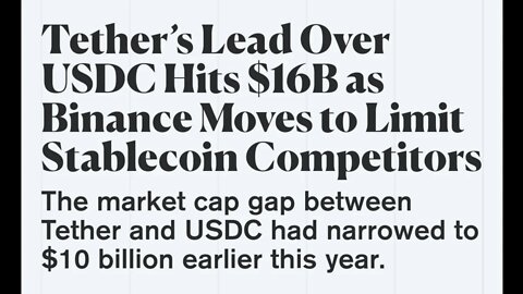 Tether’s Lead Over USDC Hits $16B as Binance Moves to Limit Stablecoin Competitors #cryptomash