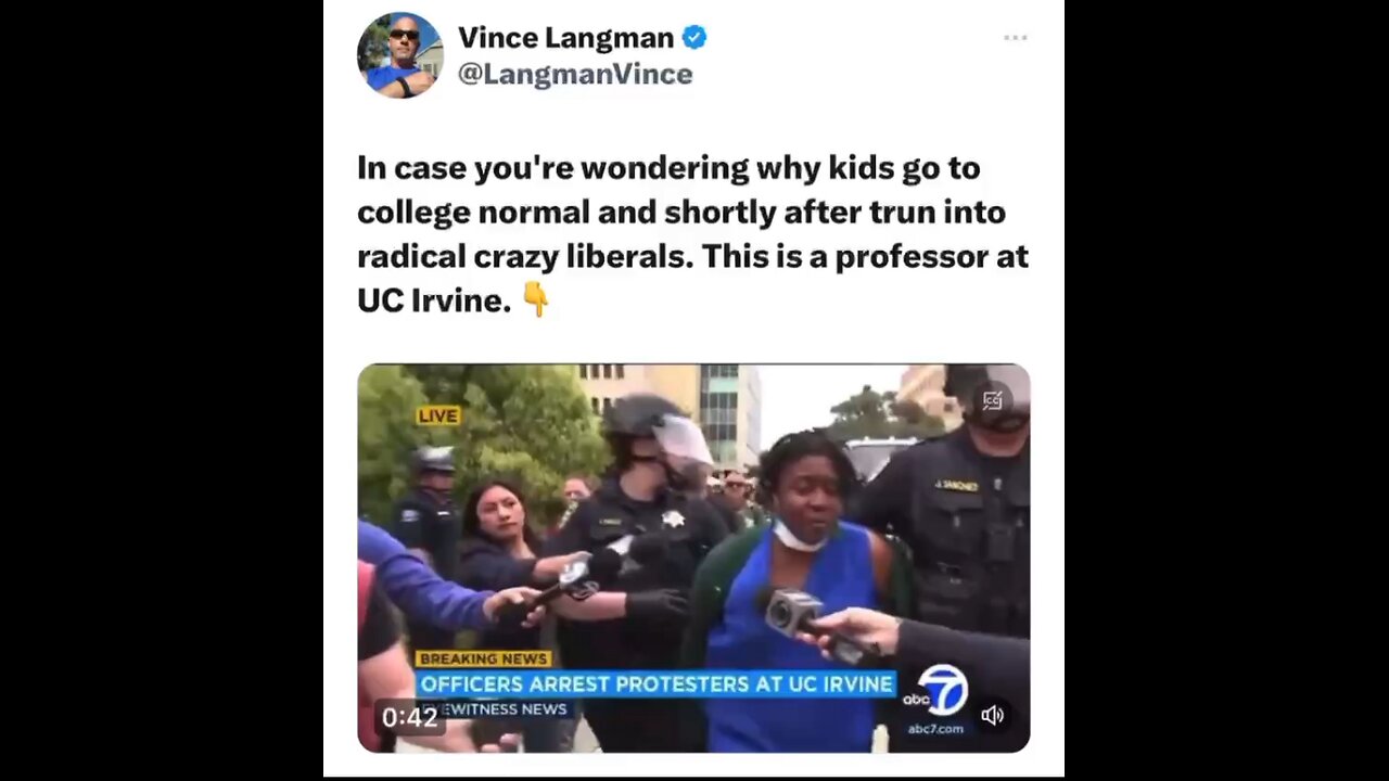 Listen to the liberal lunacy of this teacher at UC Irvine