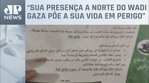 Panfletos israelenses fazem alertas aos palestinos