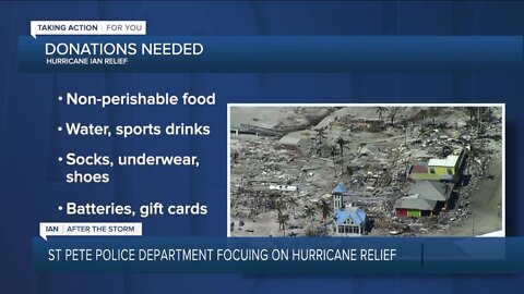 St. Pete Fire Department collecting hurricane donations at block party