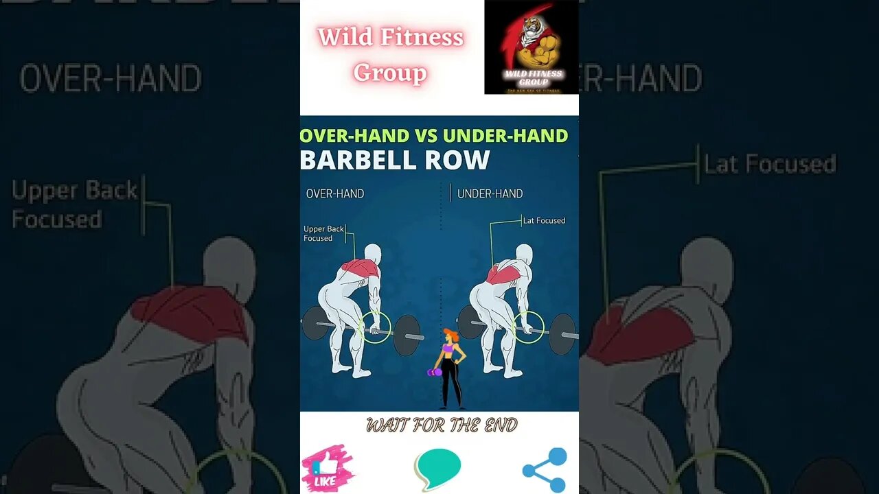 🔥Overhand vs underhand barbell row🔥#shorts🔥#wildfitnessgroup🔥12 July 2022🔥