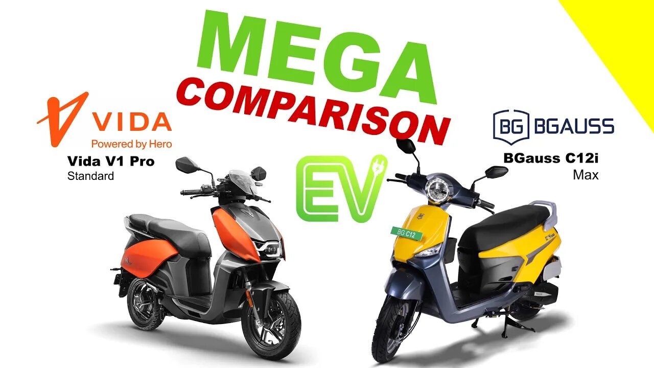 Vida V1 Pro vs BGauss C12i Max | MEGA COMPARISON | Bike Info