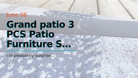 Grand patio 3 PCS Patio Furniture Set Outdoor Bistro Set Metal KD Chat Set Rocking Chair with...