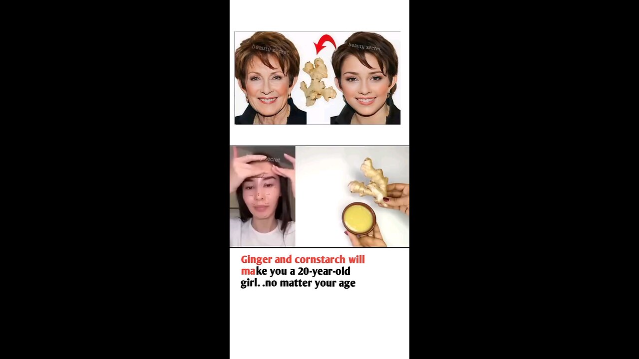 you will look younger by using ginger and cornstarch