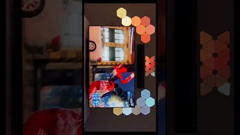 Spider-Man on an LG C1! #gaming #gamingsetup #nanoleaf #spiderman #playstation #ps5