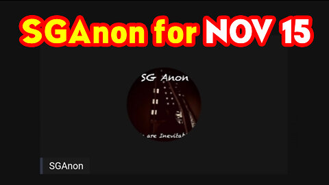 SGAnon Prepare for NOV 15