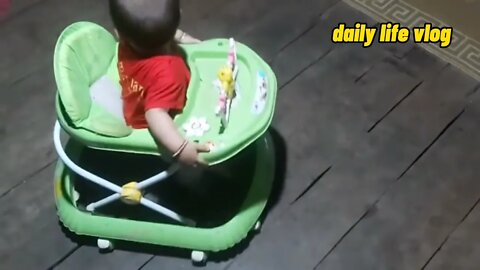 baby boy rides a walker | daily life vlog