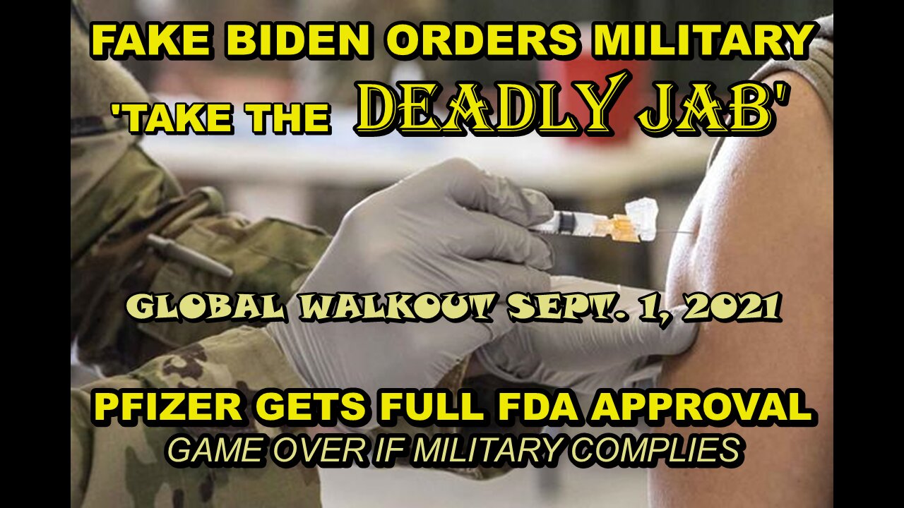 US. MILITARY ORDERED TO TAKE COVID DEATH SHOT - IF U.S. / CANADIAN MILITARY COMPLY, IT'S GAME OVER