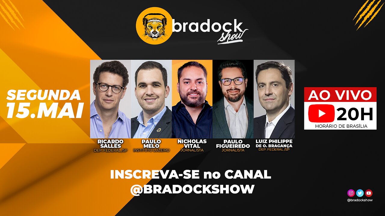 Bradock Show: 15/05/23 - Ricardo Salles, Paulo Figueiredo, Nicholas Vital e Luiz Philippe.