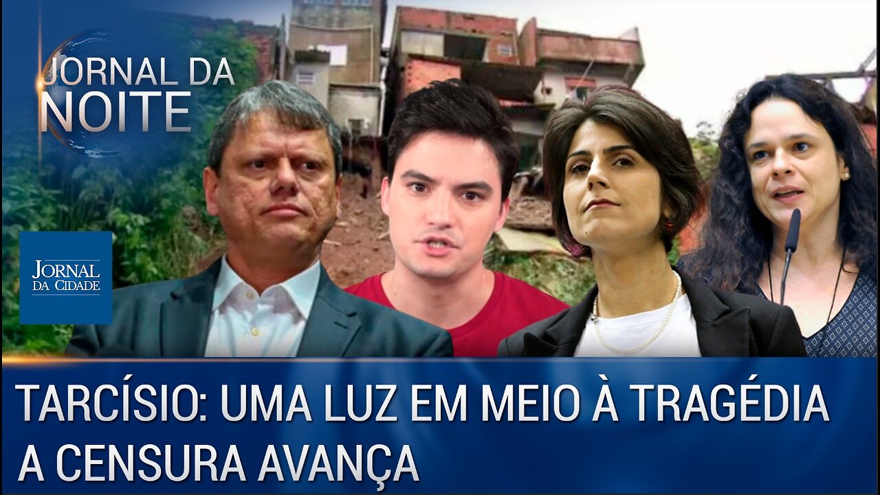 Tarcísio surge como uma luz em meio à tragédia / A censura avança - Jornal da Noite 23/02/23