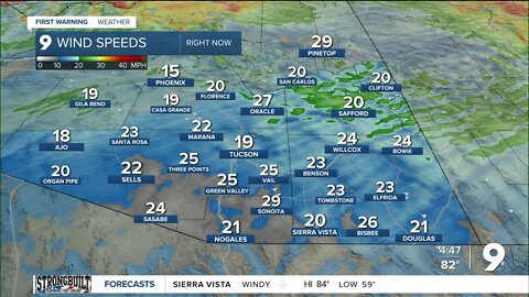 Mostly mid to low-90s and breezy